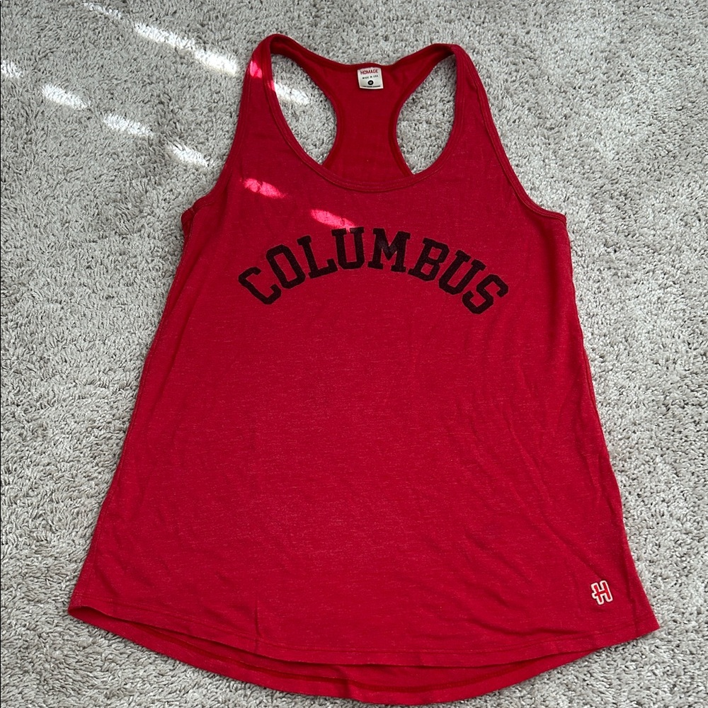 Columbus Red Racerback Tank Top